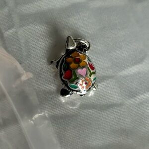 James Avery Silver Multi-Color Enamel Festive Turtle Charm